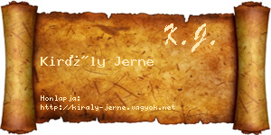 Király Jerne névjegykártya